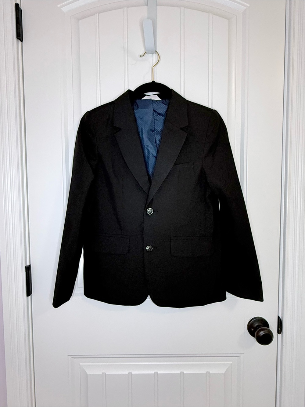 Cat & Jack Black Sport Coat with Blue Lining